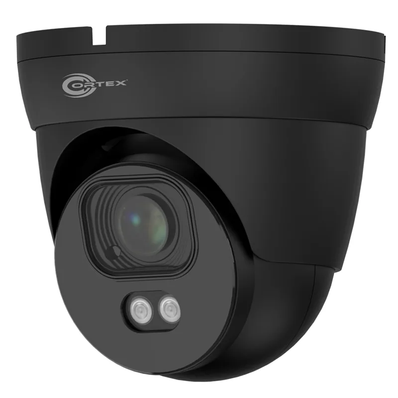 Cortex Medallion 8MP 4K gray turret IP camera with 2.7-13.5mm motorized autofocus lens